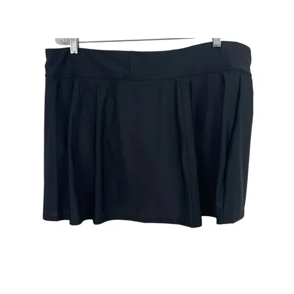ZeroXposur Womens Size 2X Black UPF 30+ Quick Dry Sport Swim Swing Skirtini - Picture 2 of 10